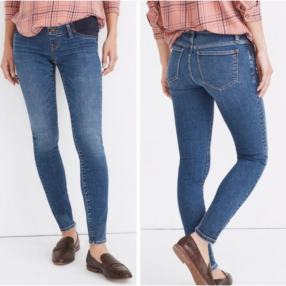 Madewell Maternity Side Panel Skinny Jeans Wendover Wash Blue MB509 Size‎ 27